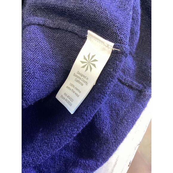 Athleta Merino Wool Sweater Dress XXS Purple Blue Long Sleeve Knit Mini Women’s - Picture 4 of 7